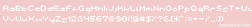 Spacebit Font – White Fonts on Pink Background