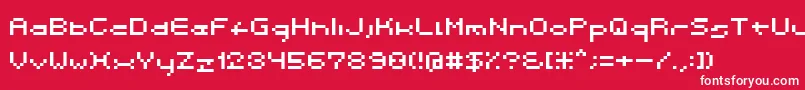 Spacebit Font – White Fonts on Red Background