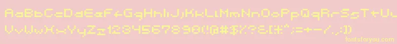 Шрифт Spacebit – жёлтые шрифты на розовом фоне