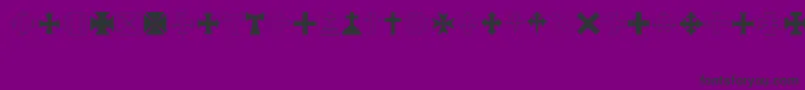 Шрифт RtaCross – чёрные шрифты на фиолетовом фоне