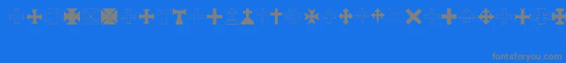 Шрифт RtaCross – серые шрифты на синем фоне