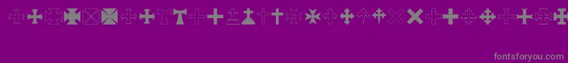 RtaCross Font – Gray Fonts on Purple Background