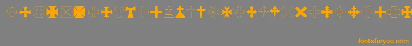 RtaCross Font – Orange Fonts on Gray Background