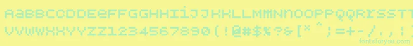 fuente Bpdotsunicasesquarebold – Fuentes Verdes Sobre Fondo Amarillo