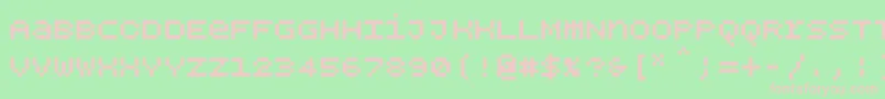 Bpdotsunicasesquarebold Font – Pink Fonts on Green Background