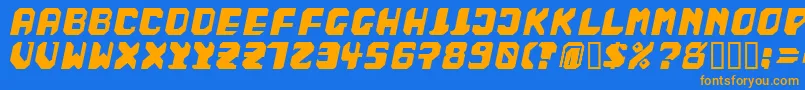 BadFag Font – Orange Fonts on Blue Background