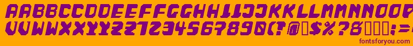 BadFag-fontti – violetit fontit oranssilla taustalla