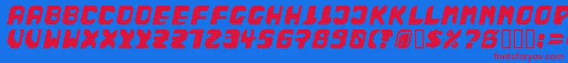 BadFag-Schriftart – Rote Schriften auf blauem Hintergrund