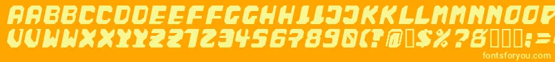 BadFag Font – Yellow Fonts on Orange Background
