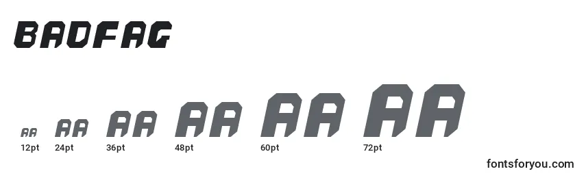 BadFag Font Sizes