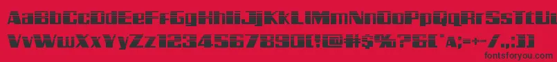 Police Galacticstormhalf – polices noires sur fond rouge
