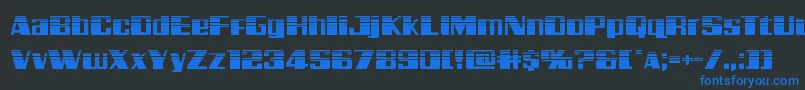 Galacticstormhalf Font – Blue Fonts on Black Background