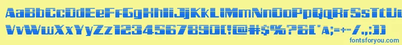 Galacticstormhalf Font – Blue Fonts on Yellow Background