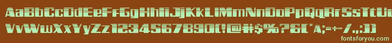 Galacticstormhalf Font – Green Fonts on Brown Background