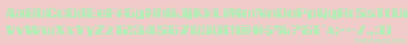 Galacticstormhalf Font – Green Fonts on Pink Background