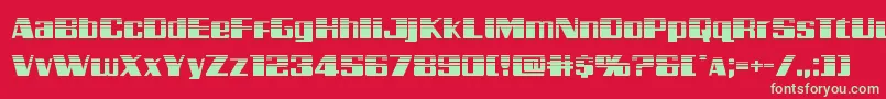 Galacticstormhalf Font – Green Fonts on Red Background