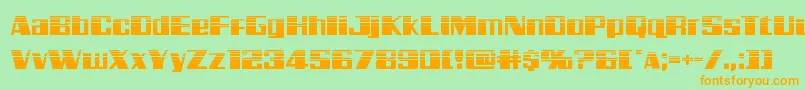 Galacticstormhalf Font – Orange Fonts on Green Background