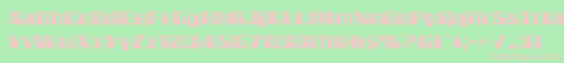 Więcej informacji o czcionce Galacticstormhalf Czcionka Galacticstormhalf – różowe czcionki na zielonym tle
