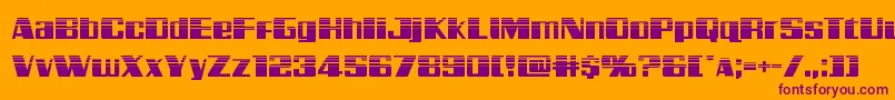 Galacticstormhalf Font – Purple Fonts on Orange Background
