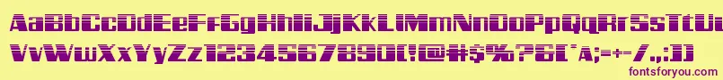 Galacticstormhalf Font – Purple Fonts on Yellow Background