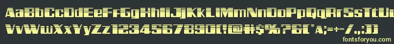 Galacticstormhalf-Schriftart – Gelbe Schriften auf schwarzem Hintergrund