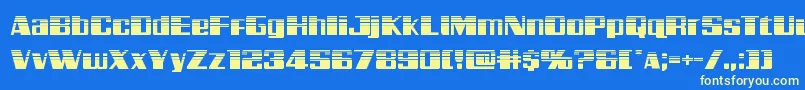 Galacticstormhalf Font – Yellow Fonts on Blue Background