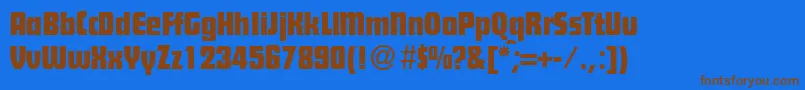 S842DecoRegular-fontti – ruskeat fontit sinisellä taustalla