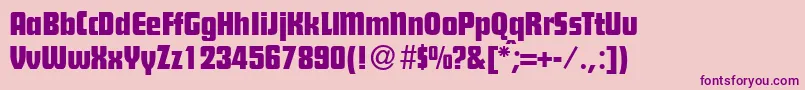 S842DecoRegular Font – Purple Fonts on Pink Background