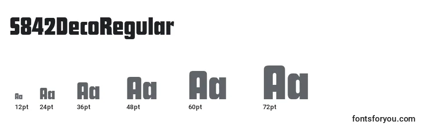 S842DecoRegular Font Sizes