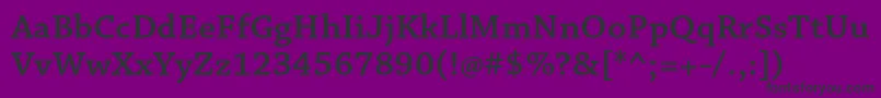 ChaparralproSemiboldcapt Font – Black Fonts on Purple Background