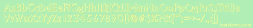 AdelonshadowMediumRegular Font – Yellow Fonts on Green Background