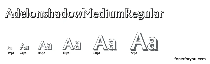 Размеры шрифта AdelonshadowMediumRegular