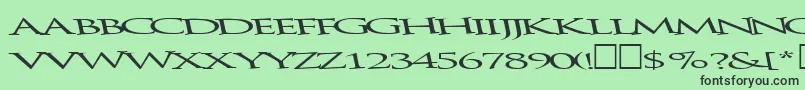 Bathingbeauty66RegularTtext Font – Black Fonts on Green Background