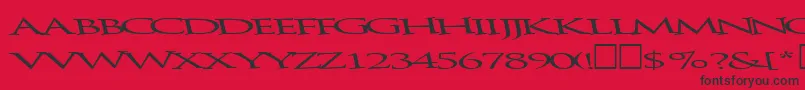 Bathingbeauty66RegularTtext Font – Black Fonts on Red Background