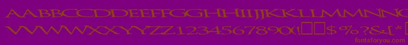 Bathingbeauty66RegularTtext Font – Brown Fonts on Purple Background