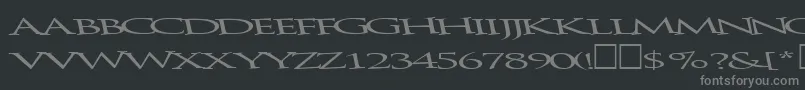Шрифт Bathingbeauty66RegularTtext – серые шрифты на чёрном фоне