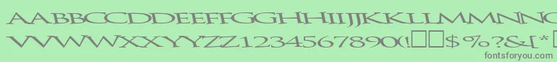 Bathingbeauty66RegularTtext Font – Gray Fonts on Green Background