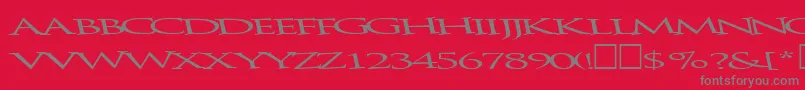 Bathingbeauty66RegularTtext Font – Gray Fonts on Red Background