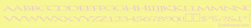 Bathingbeauty66RegularTtext Font – Pink Fonts on Yellow Background