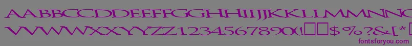 Fonte Bathingbeauty66RegularTtext – fontes roxas em um fundo cinza