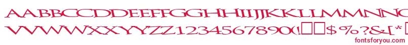 Czcionka Bathingbeauty66RegularTtext – czerwone czcionki na białym tle