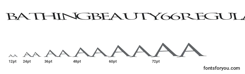 Размеры шрифта Bathingbeauty66RegularTtext