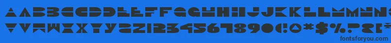 DiscoDuckExpanded Font – Black Fonts on Blue Background