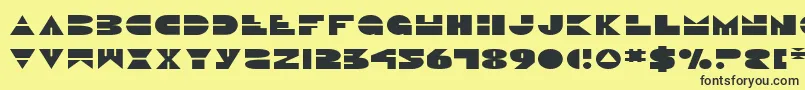 DiscoDuckExpanded Font – Black Fonts on Yellow Background