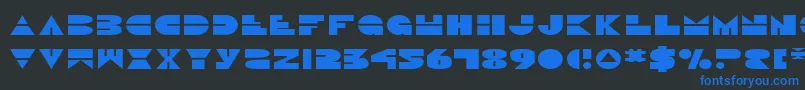 DiscoDuckExpanded Font – Blue Fonts on Black Background