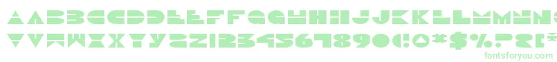 Police DiscoDuckExpanded – polices vertes sur fond blanc