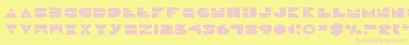 DiscoDuckExpanded Font – Pink Fonts on Yellow Background