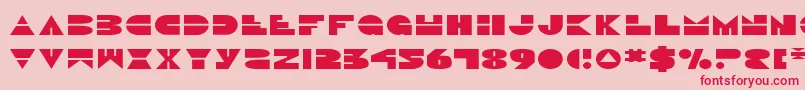 DiscoDuckExpanded Font – Red Fonts on Pink Background