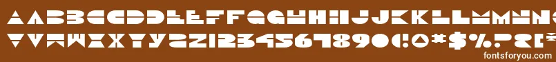 DiscoDuckExpanded Font – White Fonts on Brown Background