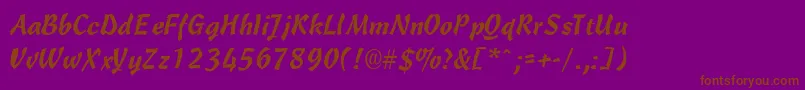 Шрифт CascadeLight – коричневые шрифты на фиолетовом фоне